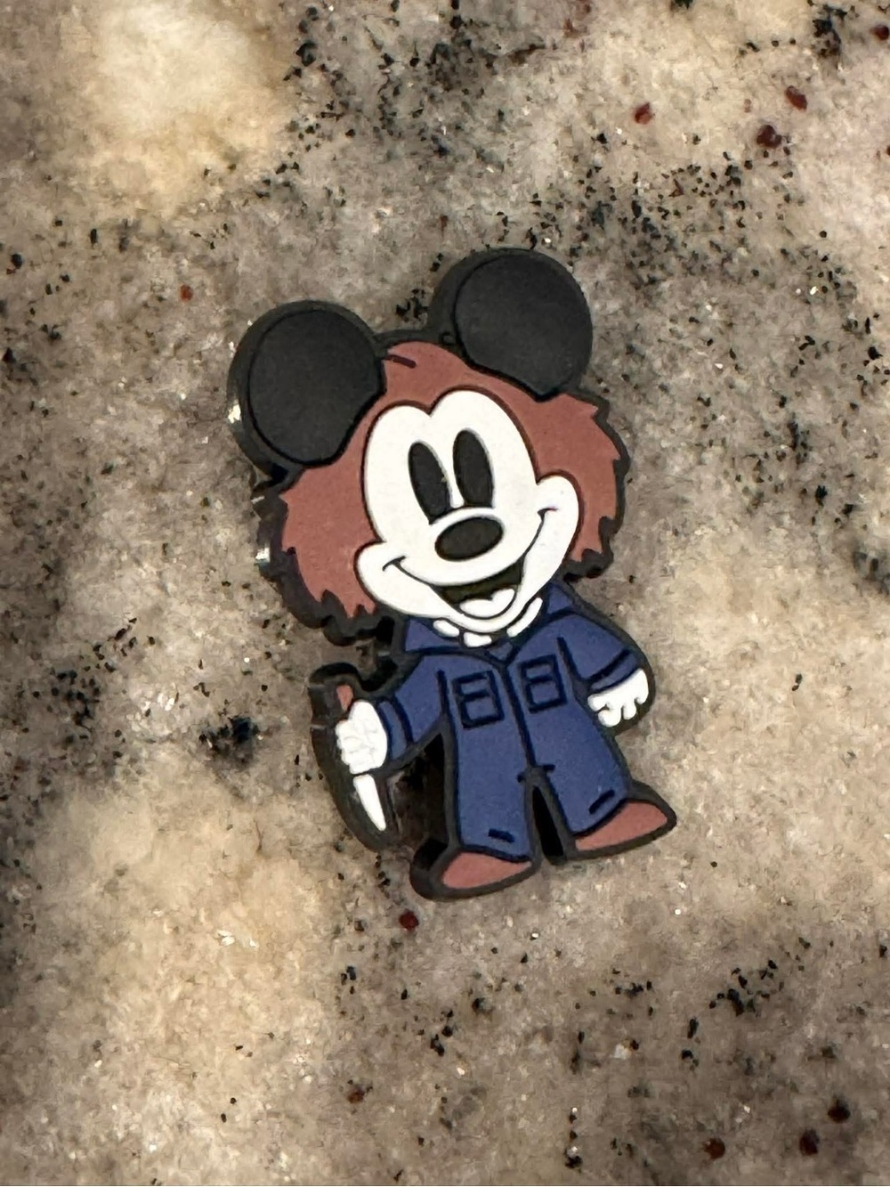 CROCS Micheal myers Mickey Jibbitz Pin Black Brown Blue White Cartoon Mouse